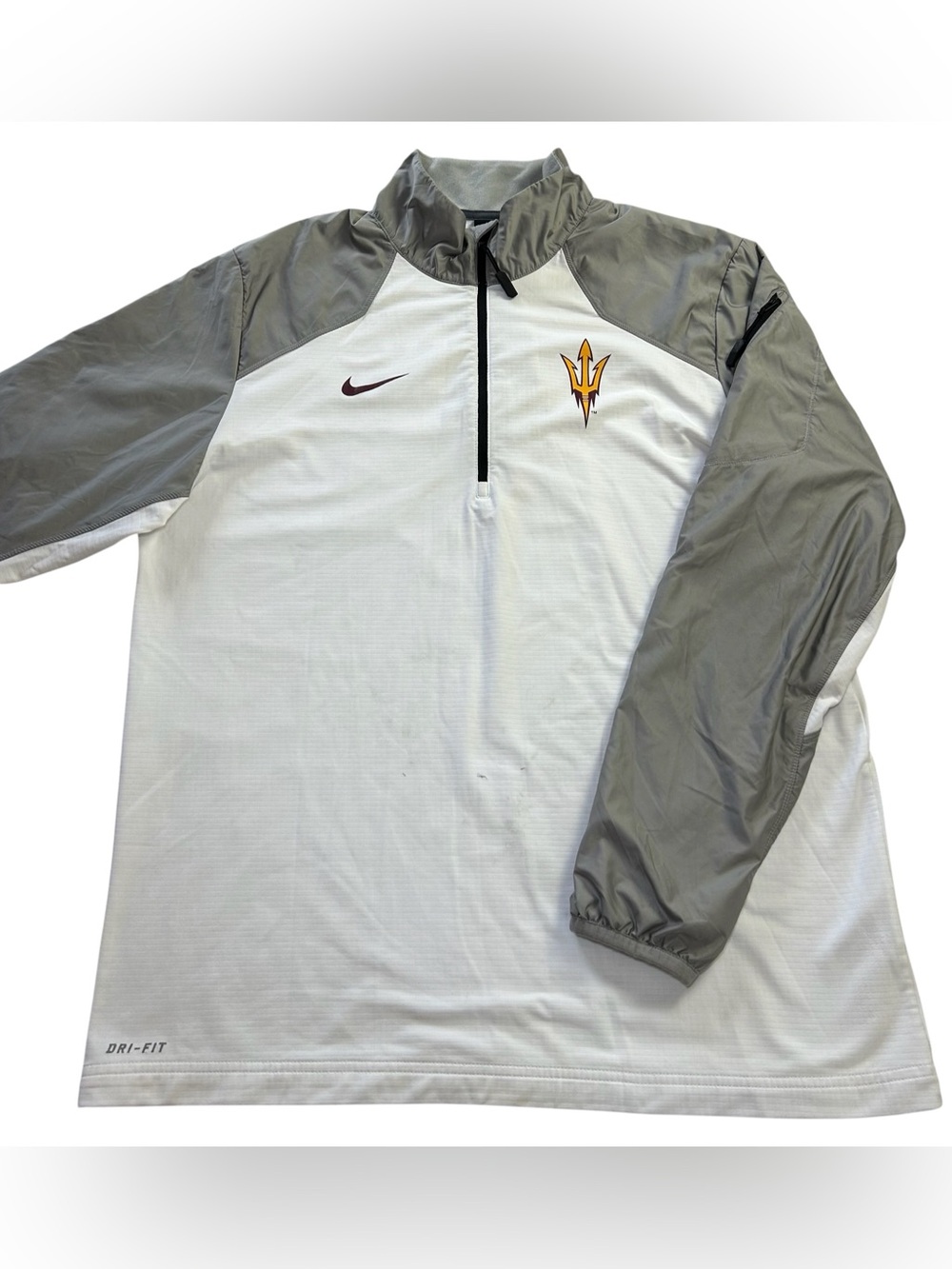 Nike Arizona State Sun Devils TEAM ISSUED Men’s 1/4 Zip Shield Hybrid Pullover L